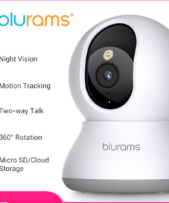 Blurams 2.4GHz WiFi Indoor Camera, 2K, 360° PTZ Pet Dog IP CCTV Camera with Phone App, 2-Way Talk, Night Vision, for Home Securi